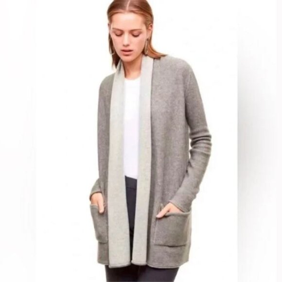 Babaton Wool Cashmere Grey Open Cardi, Sz Medium - Picture 3 of 13